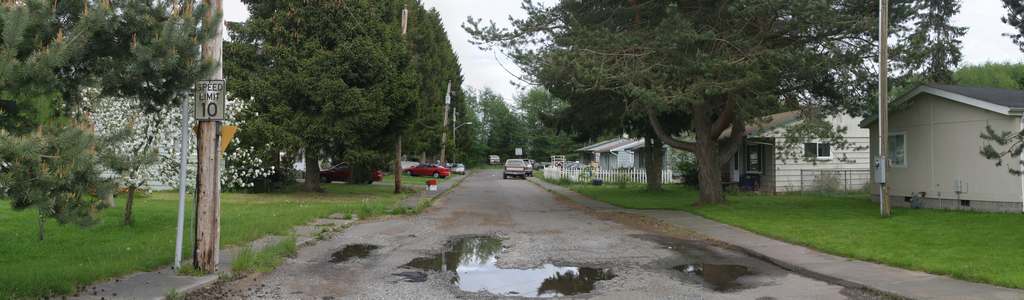 View of the family housing area. There is a 2nd housing area to the west of the site, off Alderson Road