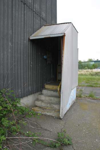 Height tower entrance. Door says OFF LIMITS